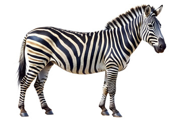 zebra on white background