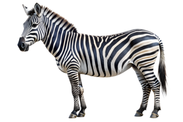 zebra isolated on white background