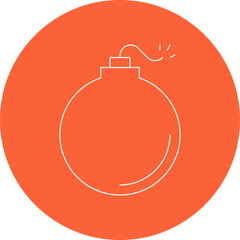 Bomb icon single vector illustration