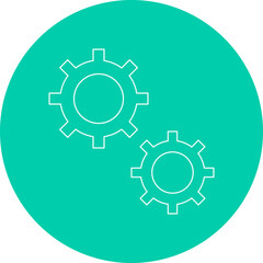 Gears icon single vector illustration