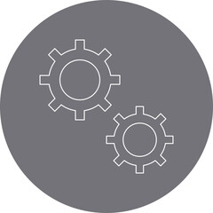 Gears icon single vector illustration