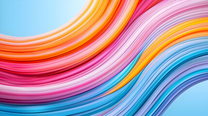 Naklejka premium Abstract Colorful Wavy Lines Flowing on Blue Background