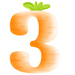 Carrot font and numbers