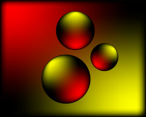 Glowing circles in the dark, futuristic vector abstract background design template For Web, Presentations And Prints. Vector Illustration