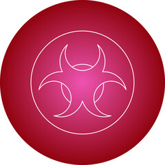 Biohazard icon single vector illustration