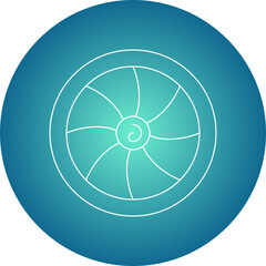 Turbine icon single vector illustration