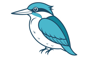 Obraz premium Belted Kingfisher Vector Art. A Stunning Wildlife Illustration