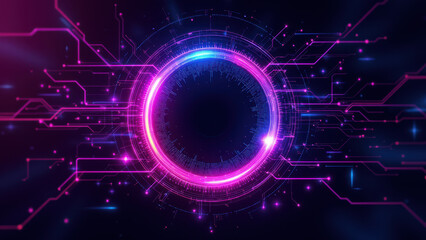 Obraz premium A futuristic digital illustration featuring a complex network of colorful ci/cd pipelines with abstract elements representing data centers or cloud services.