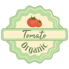 Tomato label. Vegetable tag sticker.