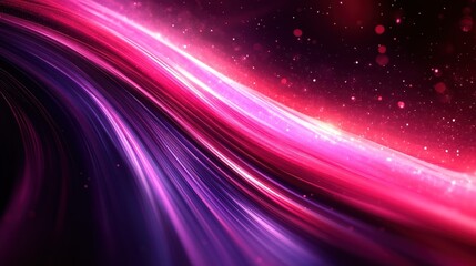 Obraz premium Abstract vibrant flowing lines, pink & purple, cosmic background
