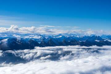 Säntis – Sea of Fog and Snowy Peaks
