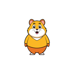 a chubby hamster mascot logo