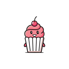vector illustration of a cupcake