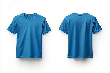 A blue t-shirt on a white background