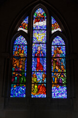 Almudena Cathedral in Madrid, a stunning blend of neoclassical, Gothic, and Romanesque styles. A sacred landmark with breathtaking interiors, a grand dome, and a rich royal history.