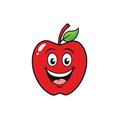 red apple cartoon character