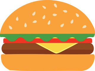 hamburger on a white background
