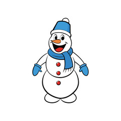 snowman on a white background