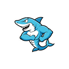 shark cartoon isolated