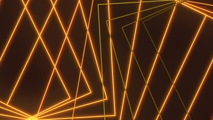 A modern, visually captivating design: yellow rectangles and squares arranged in a pattern against a black background, creating a series of lines