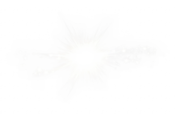 White sparkle light effect isolated on transparent background. Glowing silver white light. Shining star, light spark with rays. Light sparkle bling effect. Light PNG. Flare light, lens flare