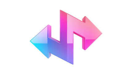 Colorful Directional Arrows Graphic Design With Transparent Background Illustrating Movement
