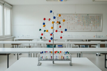 Science lab or specialized classroom for chemistry, biology or physic in school. 
