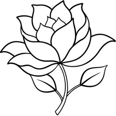 black and white flower vector