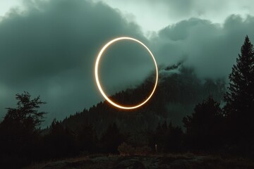 Obraz premium A total solar eclipse occurs when the moon completely covers the sun