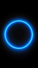 A blue circle in the middle of a black background