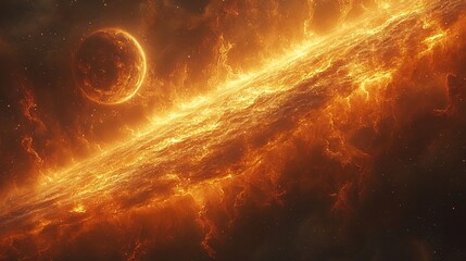 Obraz premium Brown dwarfs atmosphere crackling with intense auroras triggered by its strong magnetic field vibrant deep space scene