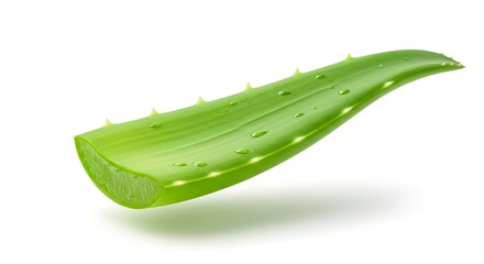 Aloe Vera Leaf Slice Freshness Healthy Hydration High Definition