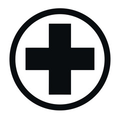 Obraz premium Medical Cross Icon – Healthcare and First Aid Symbol