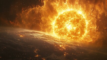 Carbon star at the end of its life cycle shedding carbon rich dust that will seed the formation of future planets