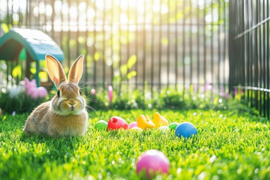 a playful rabbit