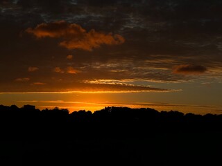 sunset in the sky