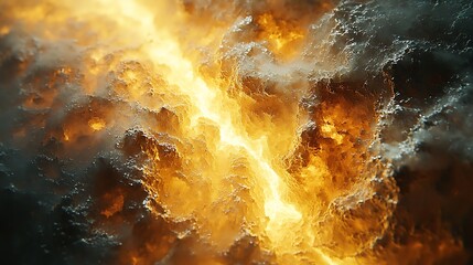 Close up of a strange stars exotic quark surface an almost fluid like shimmering expanse of ultra dense matter