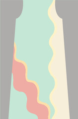 Color block Shirt For Bold Line art Prints