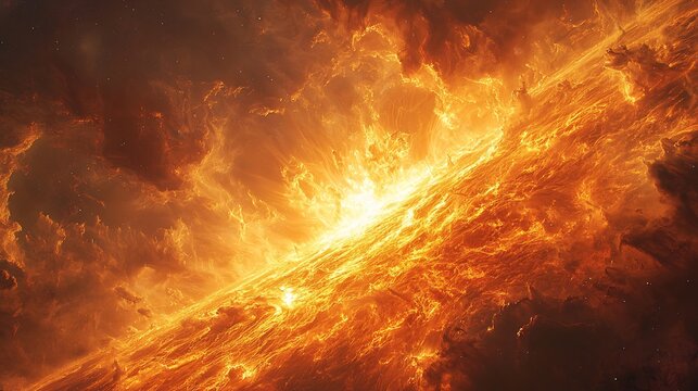 Close up of a T Tauri stars chaotic surface immense plasma storms raging across its young and volatile atmosphere