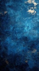 Fototapeta premium Textured blue canvas with golden highlights showcases vibrant art elements in modern design