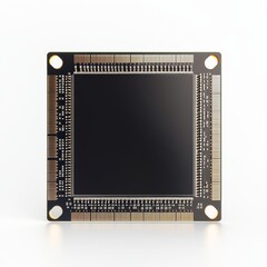 Obraz premium High-Resolution Image Sensor: A Detailed View of Advanced Camera Technology and Its Circuitry on a White Background