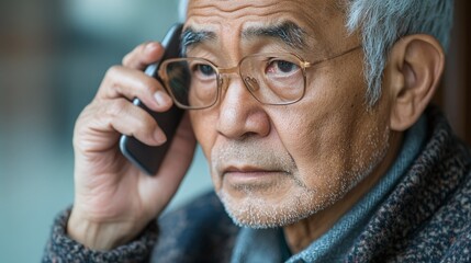 senior man listening to music