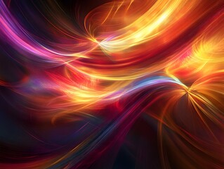 Flowing futuristic streams of color and light