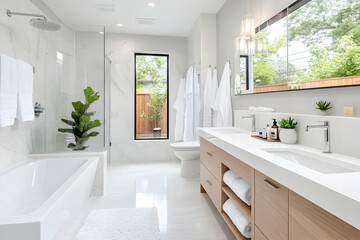 Modern bright bathroom design