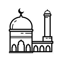  mosque, islam - vector icon