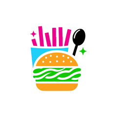 CreativeBurger design, logo, icon Silhouette design