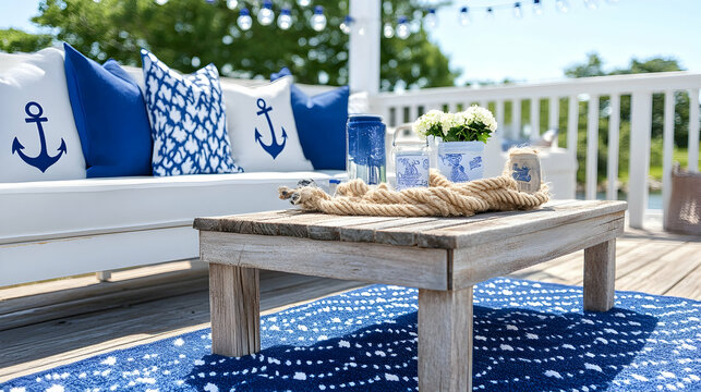 Nautical patio relaxation summer decor