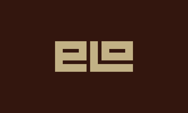 eLo minimalistic monogram logo design
