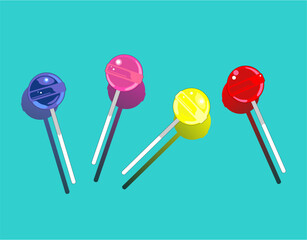 Colorful lollipops