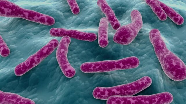 Biomedical animation of clostridium botulinum.